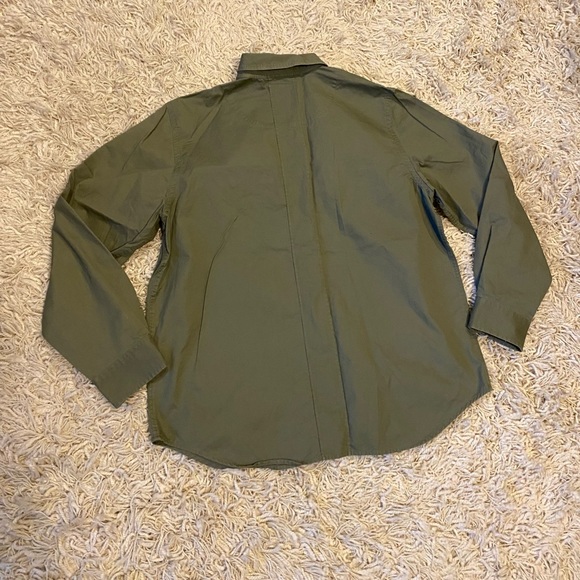 LAUREN RALPH LAUREN Women’s Army Green Double Pocket Safari Snap-Front, L - Picture 2 of 10